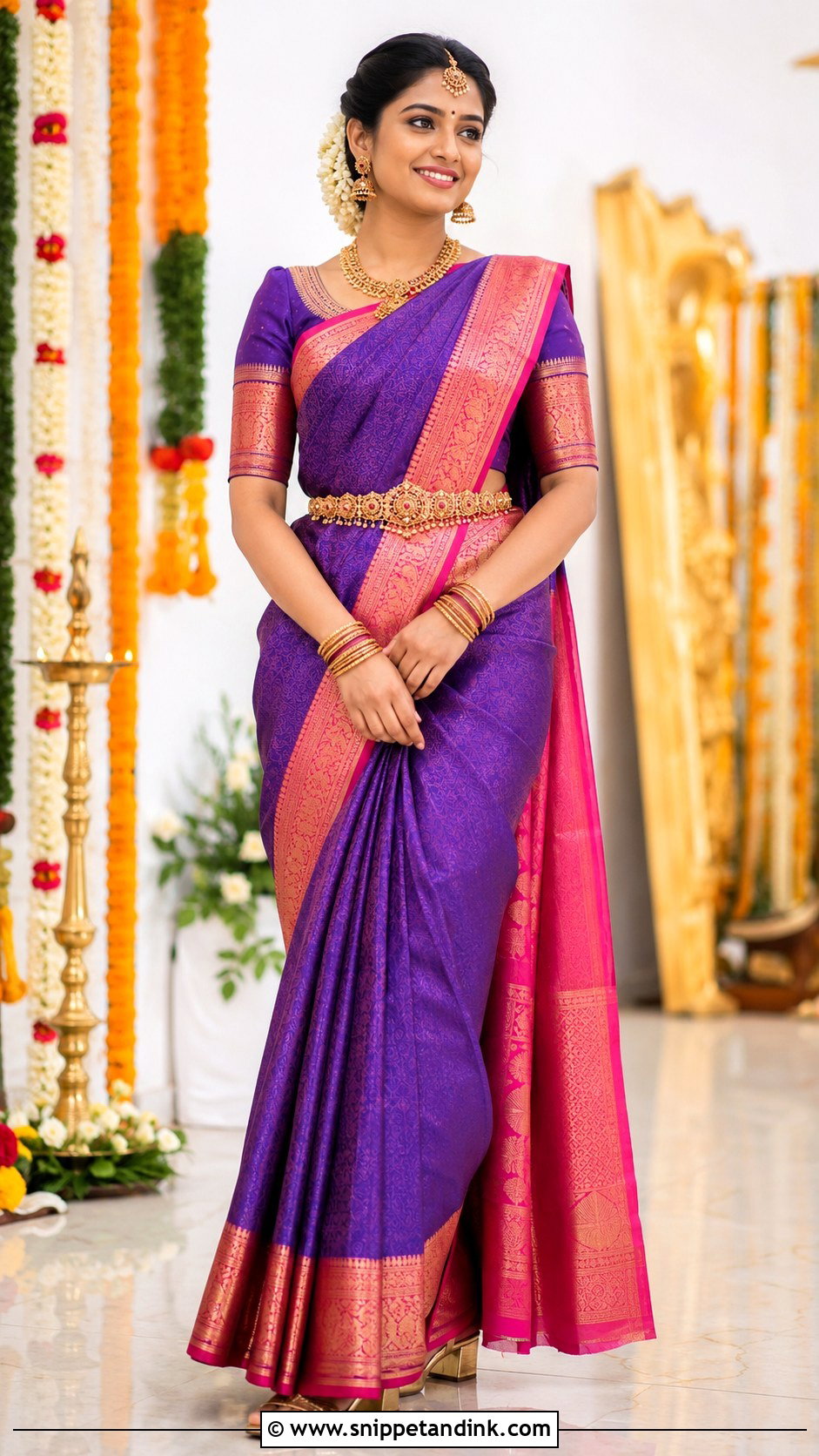 Kanjeevaram Saree for Brothers Wedding - Snippet and Ink - 20 Indian Dress for Brothers Wedding Ideas