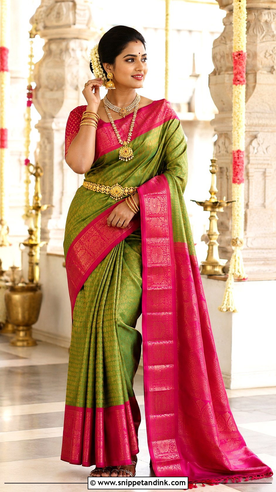 Kanjeevaram Saree for South Indian Wedding - Snippet and Ink - 20 Indian Wedding Dress for Sisters Wedding Ideas
