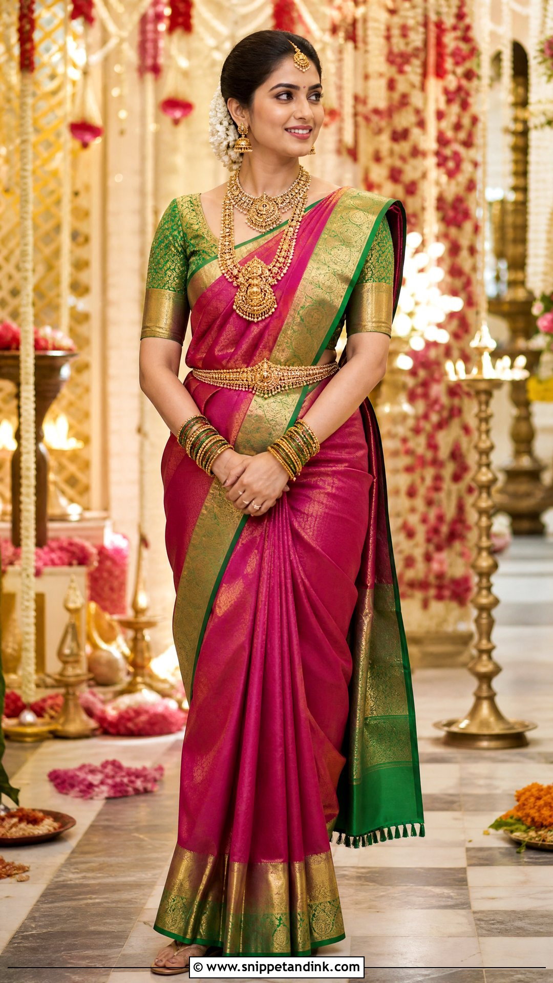 Kanjeevaram Saree for South Indian Wedding - Snippet and Ink - 20 Indian Wedding Dress for Women Ideas