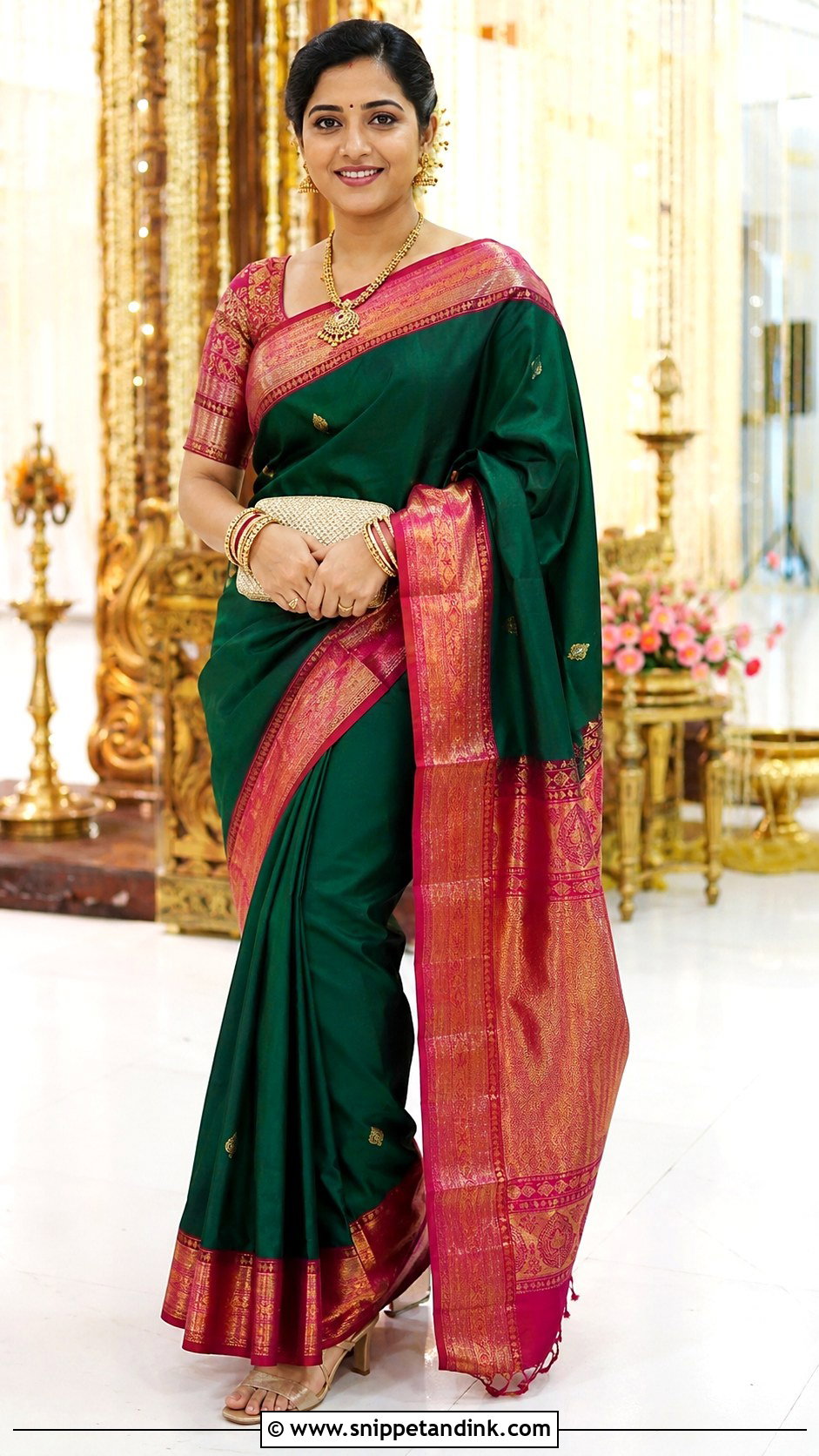 Kanjeevaram Saree for Wedding Party - Snippet and Ink - 20 Indian Dress for Wedding Party Ideas