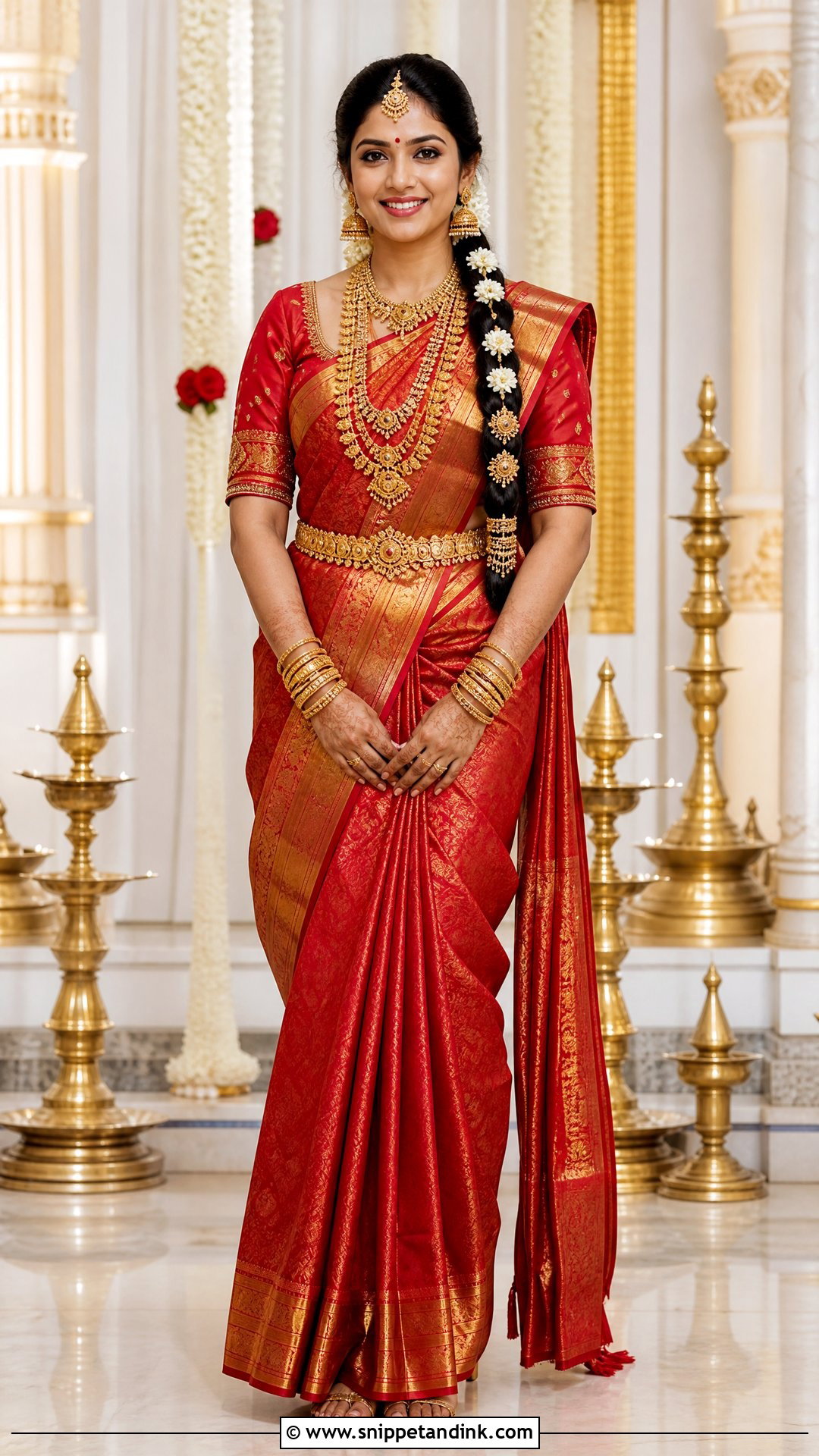 Kanjeevaram Silk Bridal Saree - Snippet and Ink - 20 Unique Indian Bridal Outfits