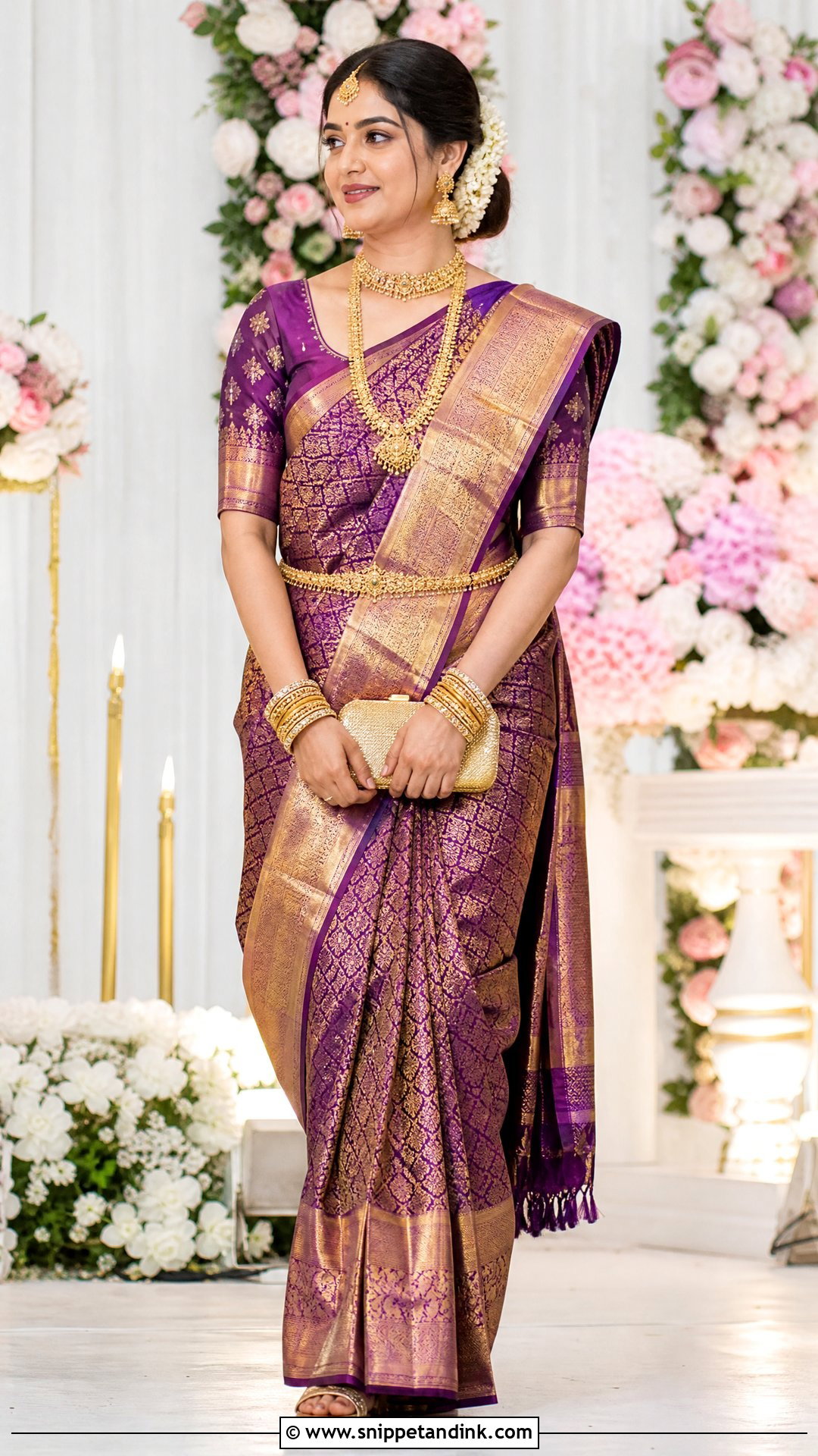 Kanjeevaram Silk Saree Wedding Outfit - Snippet and Ink - 20 Traditional Outfits for Wedding