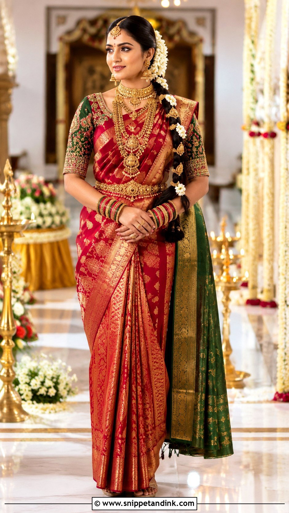 Kanjivaram Sajna Bridal Saree - Snippet and Ink - 20 Sajna Bridal Wear Designer Ideas
