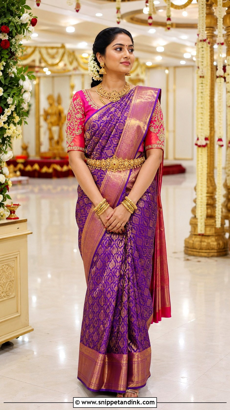 Kanjivaram Saree for South Indian Wedding - Snippet and Ink - 20 Indian Dress for Marriage Function Ideas