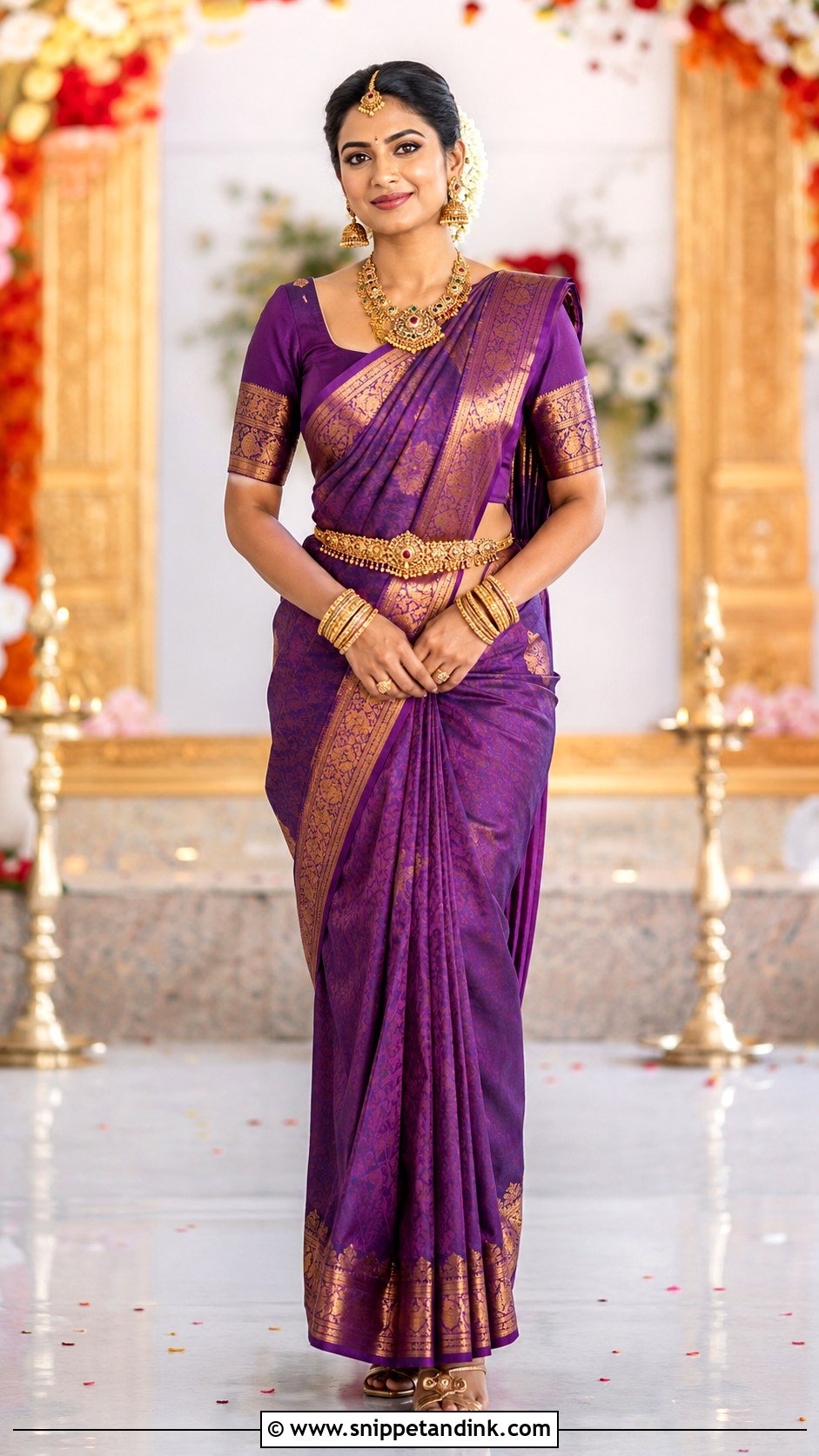 Kanjivaram Silk Saree Wedding Outfit - Snippet and Ink - 20 Ethnic Wedding Outfits