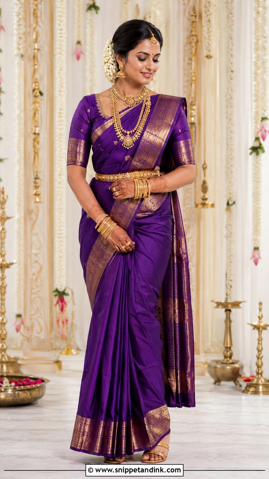 Kanjivaram Silk Saree for Indian Wedding - Snippet and Ink - 20 Indian Wedding Dresses Ideas