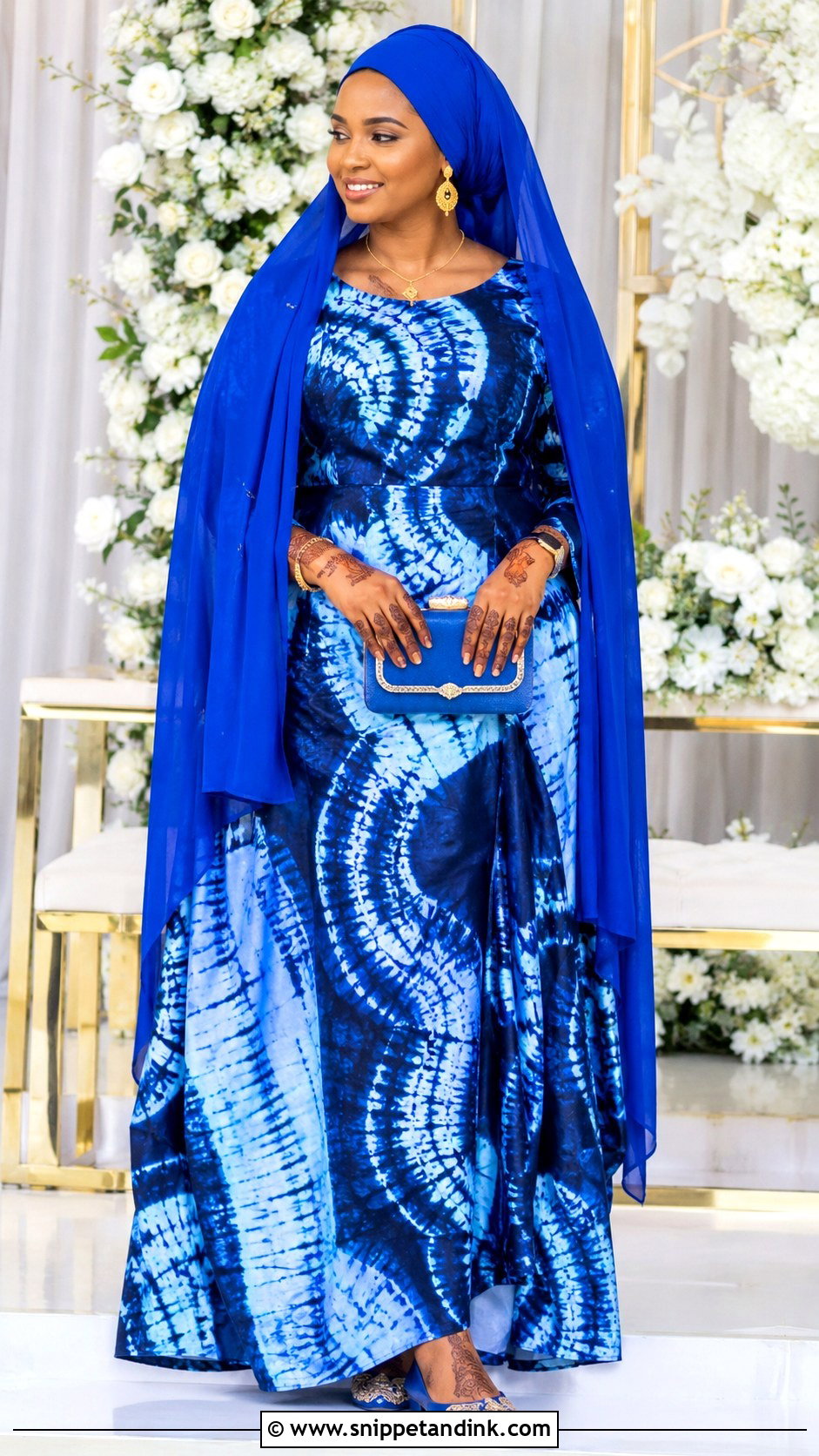 Kanuri Tie Dye Wedding Eve Outfit - Snippet and Ink - 20 Kanuri Bride Ideas