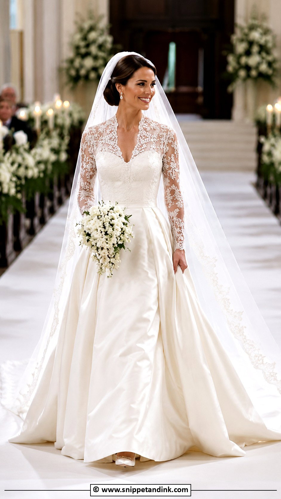 Kate Middleton Cathedral Veil Wedding Dress - Snippet and Ink - 30 Kate Middleton Wedding Dress Ideas