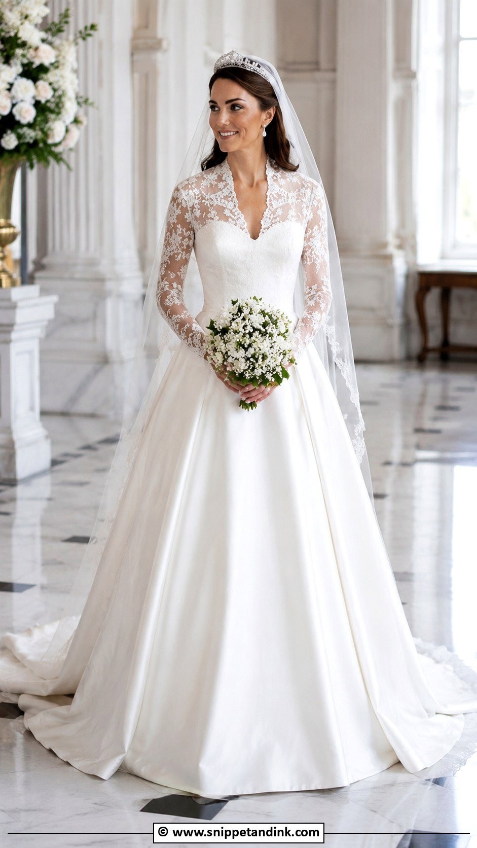 Kate Middleton Floral Lace Wedding Dress - Snippet and Ink - 30 Kate Middleton Wedding Dress Ideas