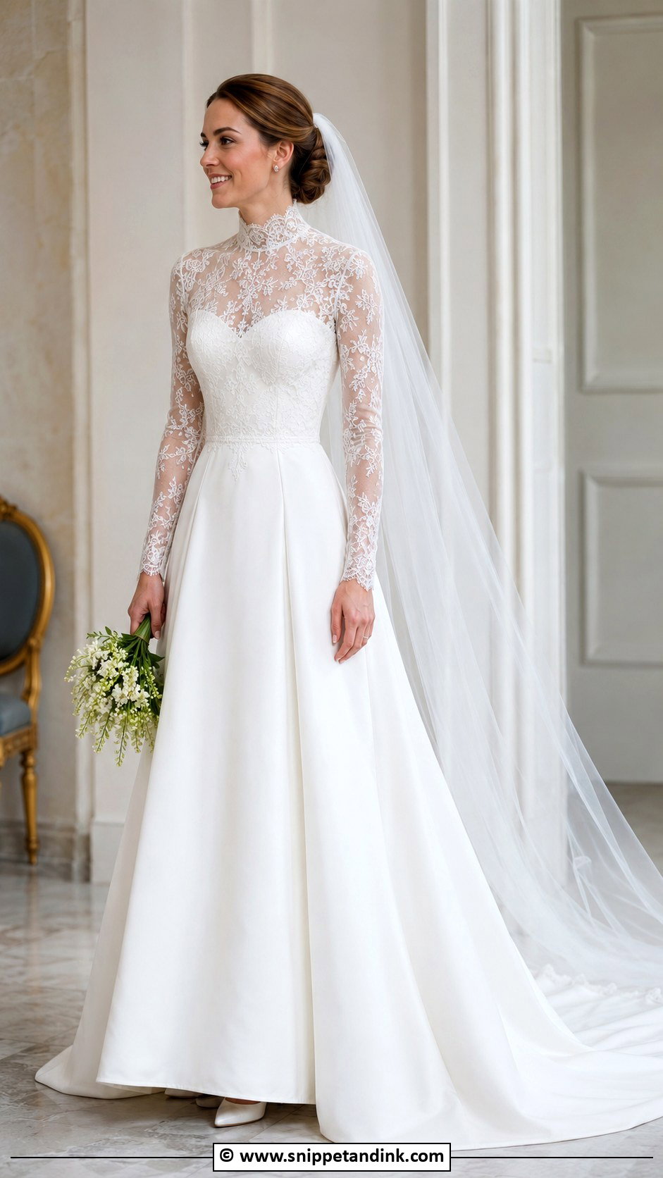 Kate Middleton High Neck Wedding Dress - Snippet and Ink - 30 Kate Middleton Wedding Dress Ideas