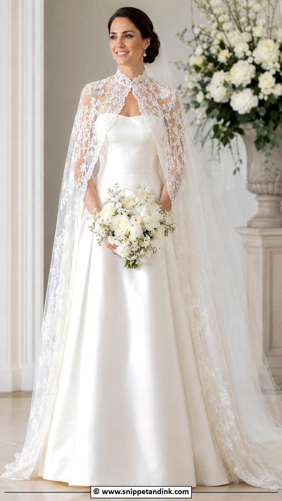 Kate Middleton Lace Cape Wedding Dress - Snippet and Ink - 30 Kate Middleton Wedding Dress Ideas