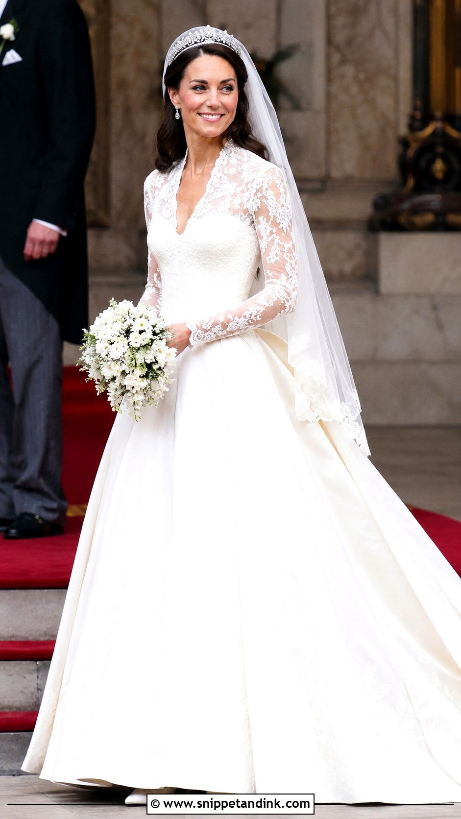 Kate Middleton Lace Sleeve Wedding Dress - Snippet and Ink - 20 Celebrity Brides Ideas