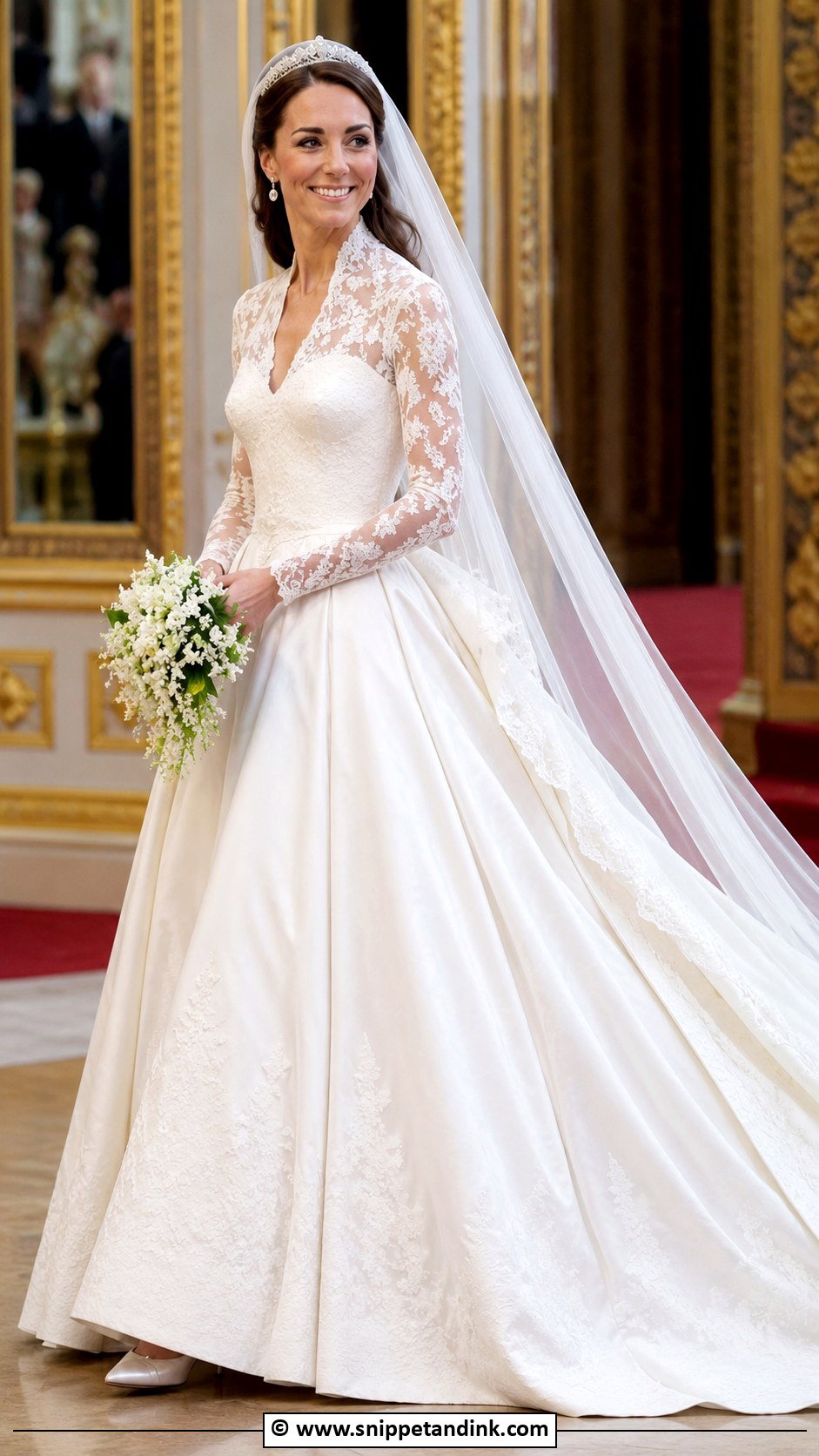 Kate Middleton Lace Sleeve Wedding Dress - Snippet and Ink - 30 Kate Middleton Wedding Dress Ideas