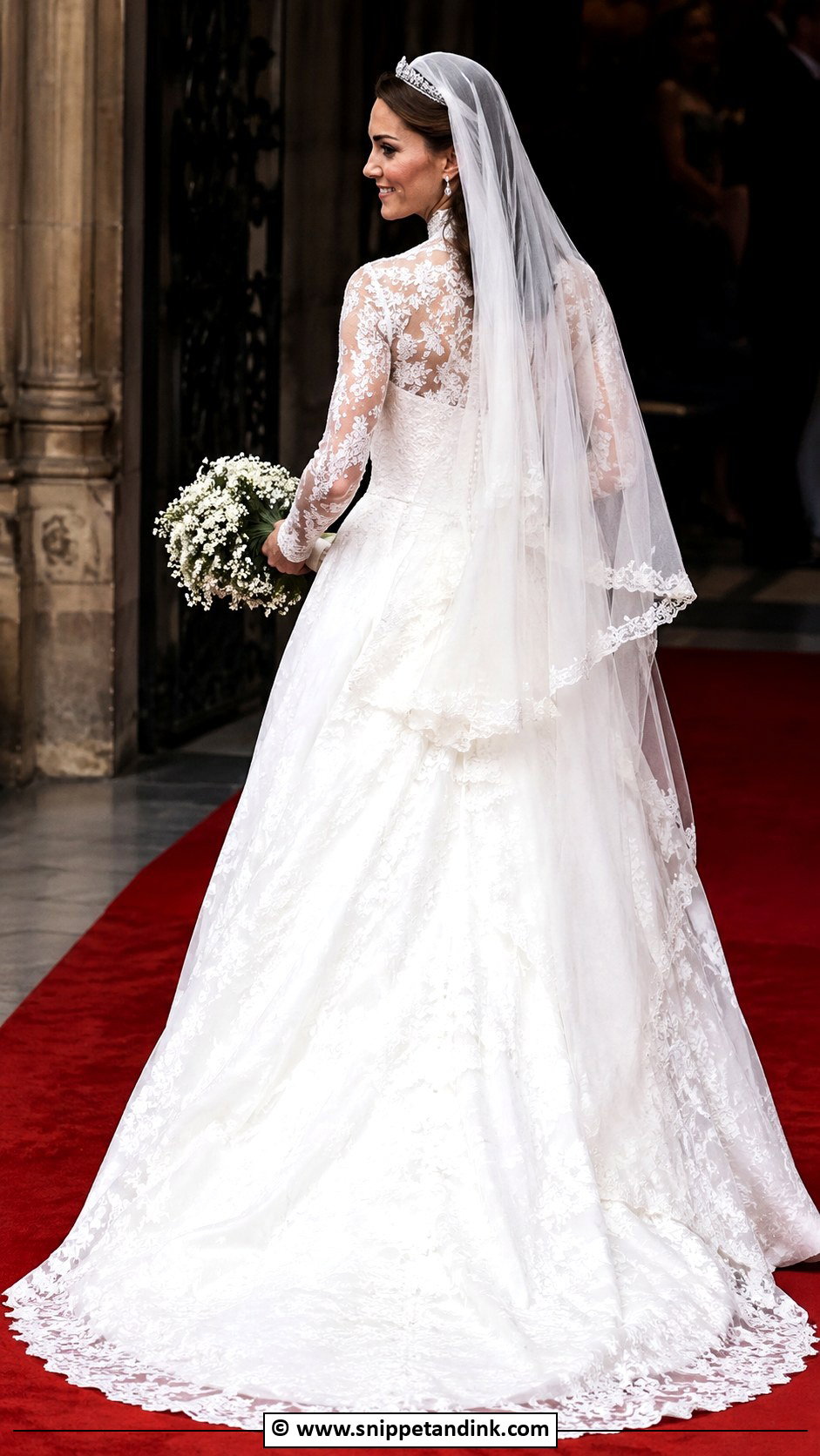 Kate Middleton Lace Train Wedding Dress - Snippet and Ink - 30 Kate Middleton Wedding Dress Ideas