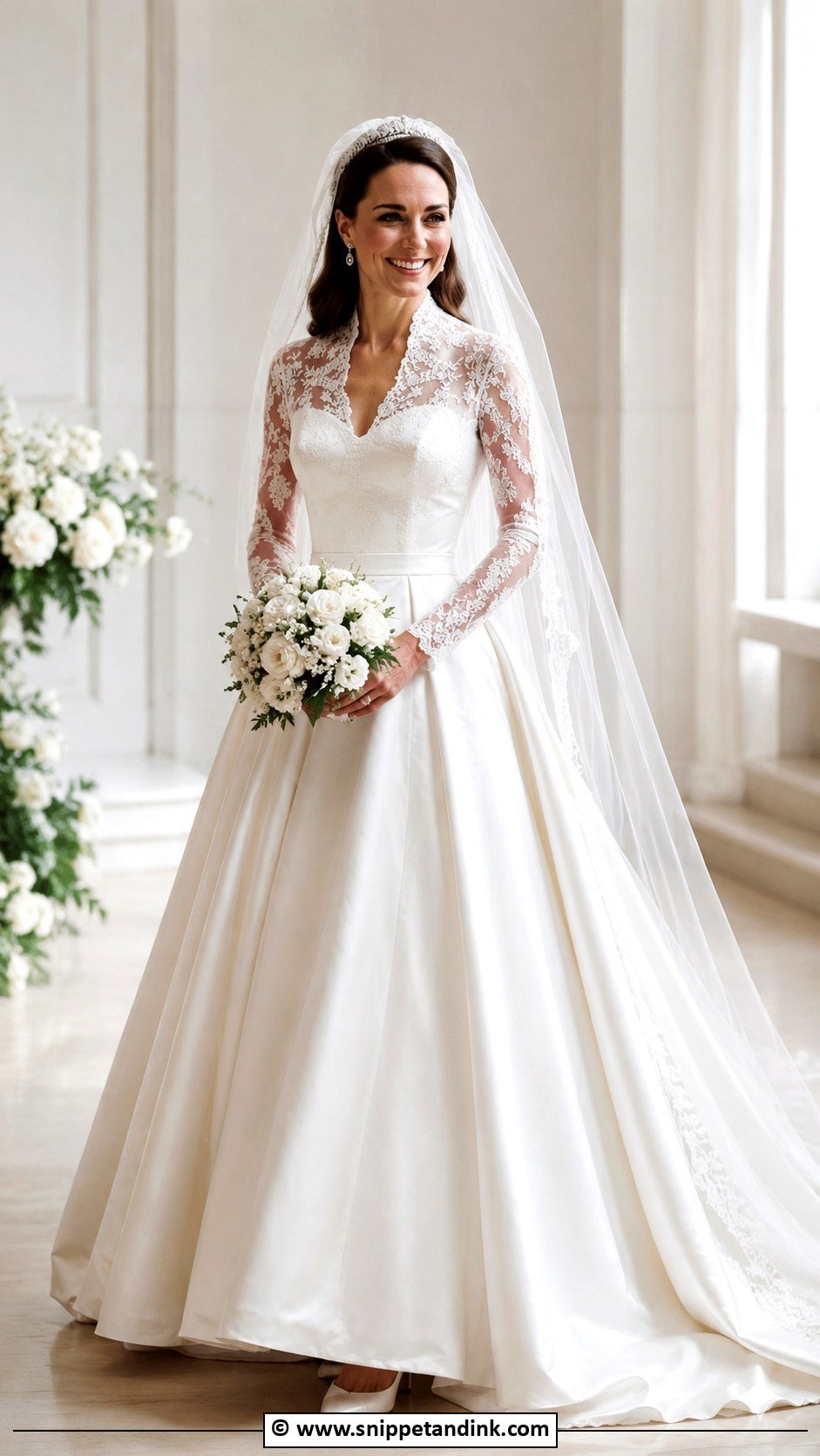 Kate Middleton Long Sleeve Wedding Dress - Snippet and Ink - 30 Kate Middleton Wedding Dress Ideas