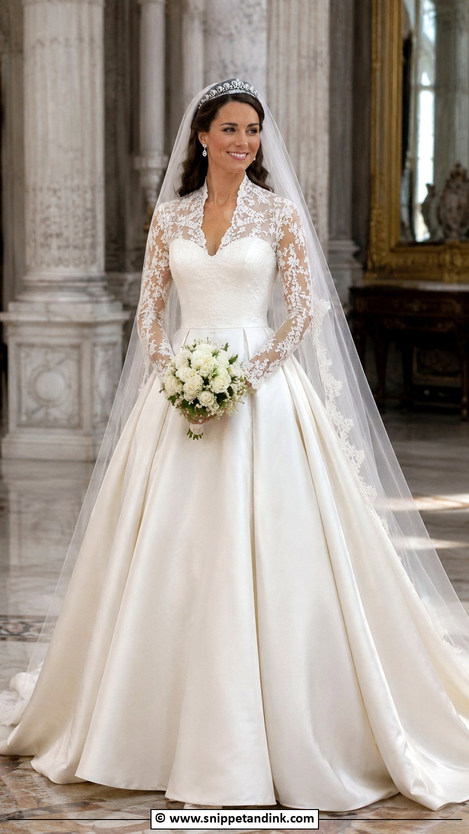 Kate Middleton Satin Ball Gown Wedding Dress - Snippet and Ink - 30 Kate Middleton Wedding Dress Ideas