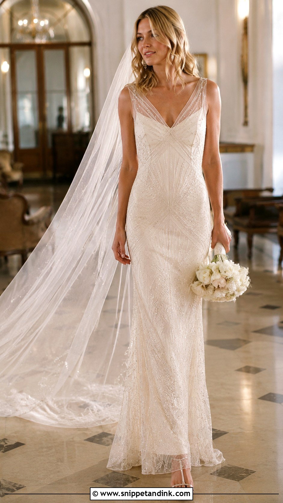 Kate Moss Art Deco Wedding Dress - Snippet and Ink - 25 Kate Moss Wedding Dress Ideas