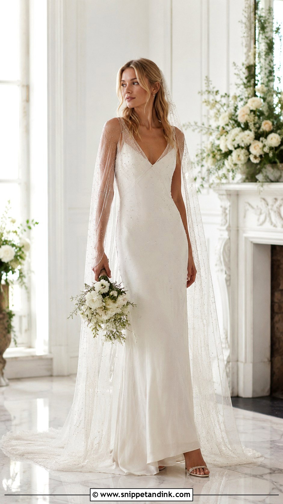 Kate Moss Beaded Cape Wedding Dress - Snippet and Ink - 25 Kate Moss Wedding Dress Ideas
