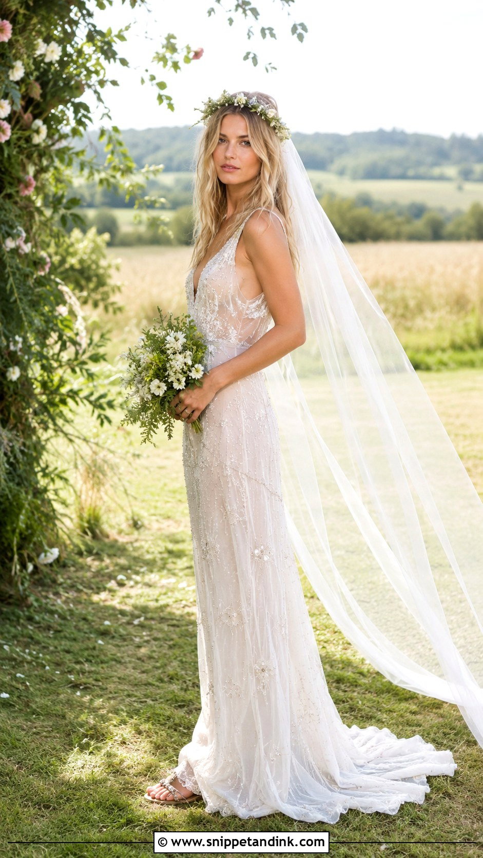 Kate Moss Boho Wedding Dress - Snippet and Ink - 20 Celebrity Wedding Dress Ideas
