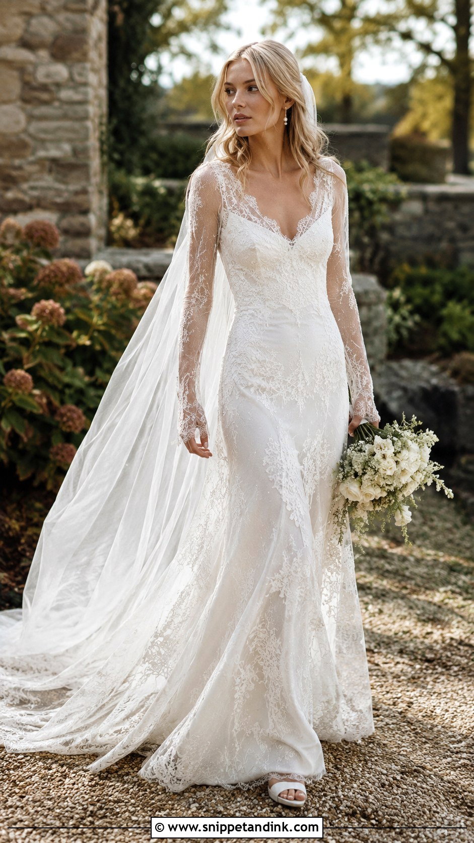 Kate Moss Lace Sleeve Wedding Dress - Snippet and Ink - 25 Kate Moss Wedding Dress Ideas