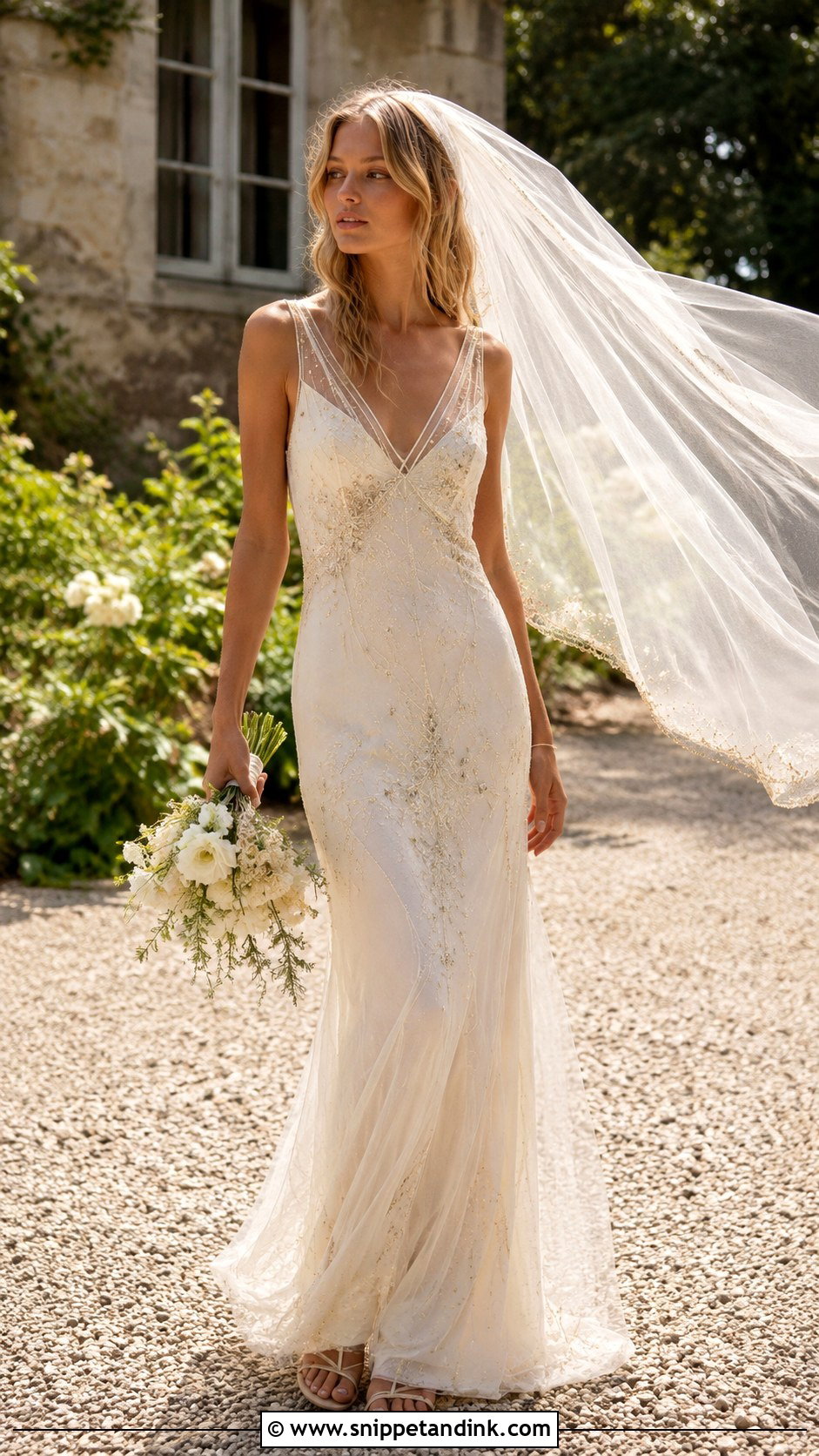 Kate Moss Sheer Tulle Wedding Dress - Snippet and Ink - 25 Kate Moss Wedding Dress Ideas
