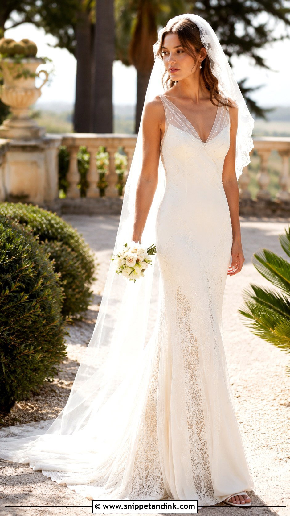 Kate Moss Vintage Veil Wedding Dress - Snippet and Ink - 25 Kate Moss Wedding Dress Ideas