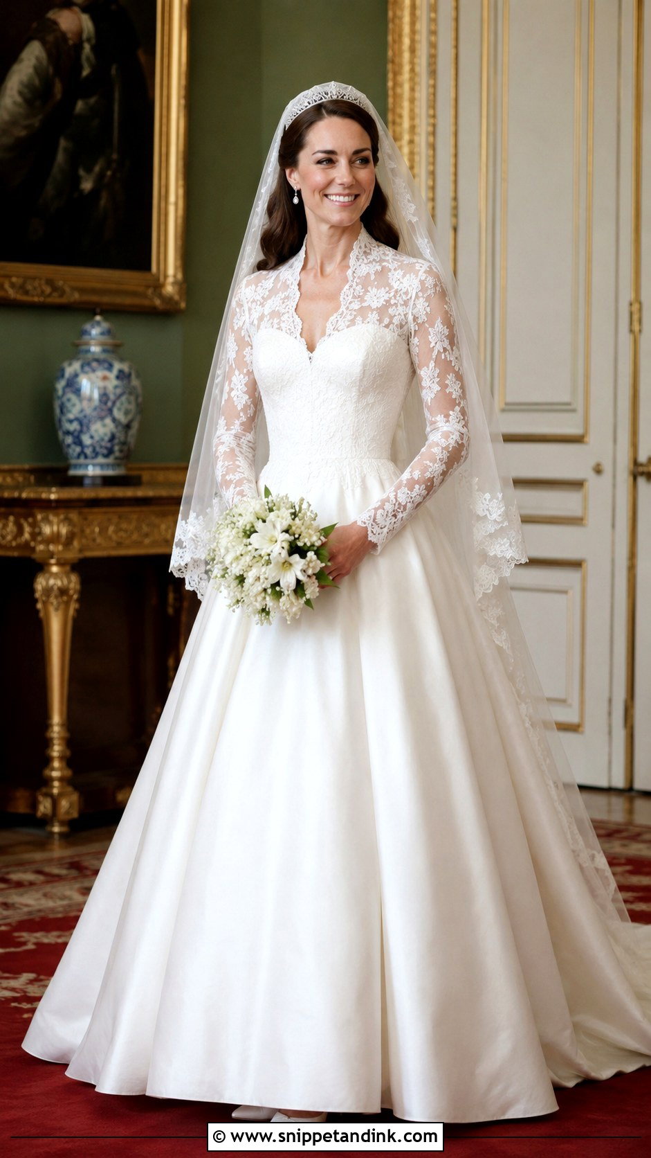 Kate Wedding Dress With Lace Sleeves - Snippet and Ink - 20 Kate Wedding Dress Ideas
