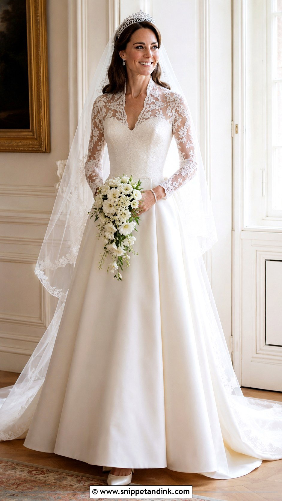Kate Wedding Dress With V Neck Bodice - Snippet and Ink - 20 Kate Wedding Dress Ideas
