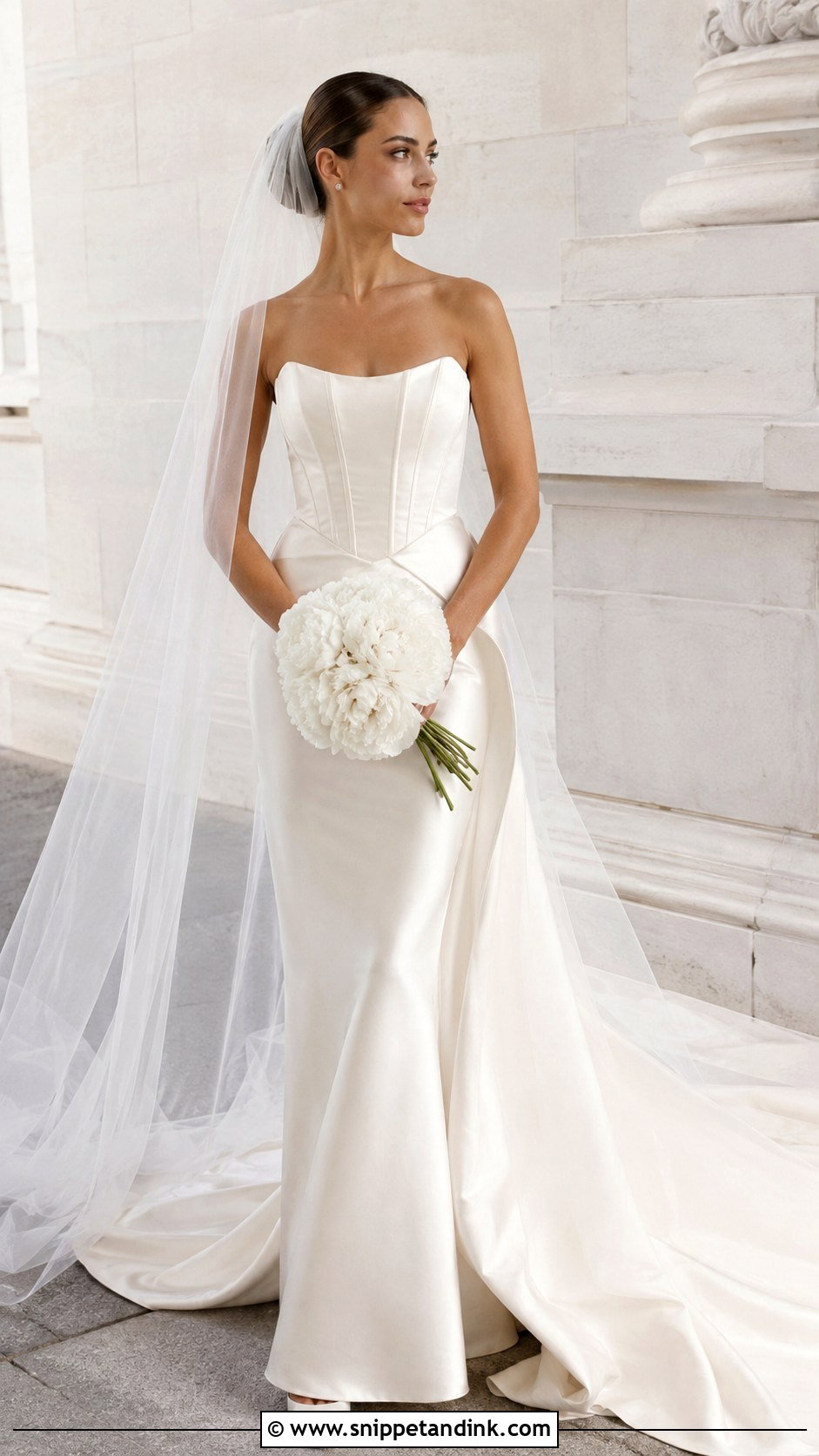 Katherine Tash Cecilia Gown With Long Veil - Snippet and Ink - 20 Katherine Tash Bridal Ideas