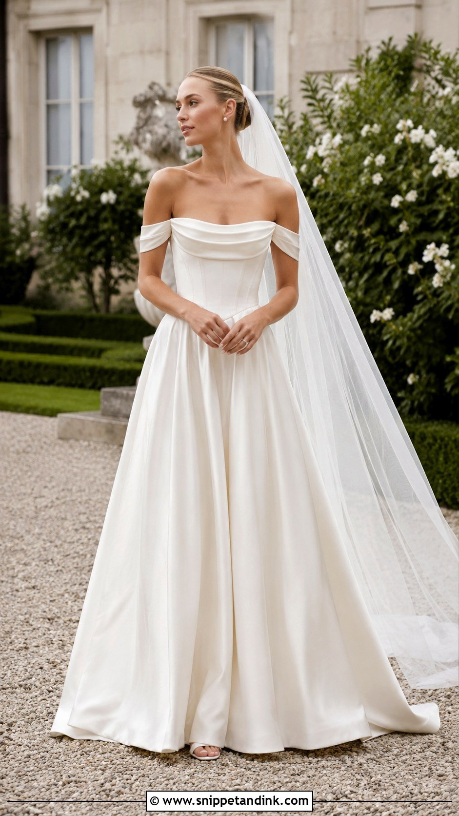 Katherine Tash Elin Gown With Draped Sleeves - Snippet and Ink - 20 Katherine Tash Bridal Ideas