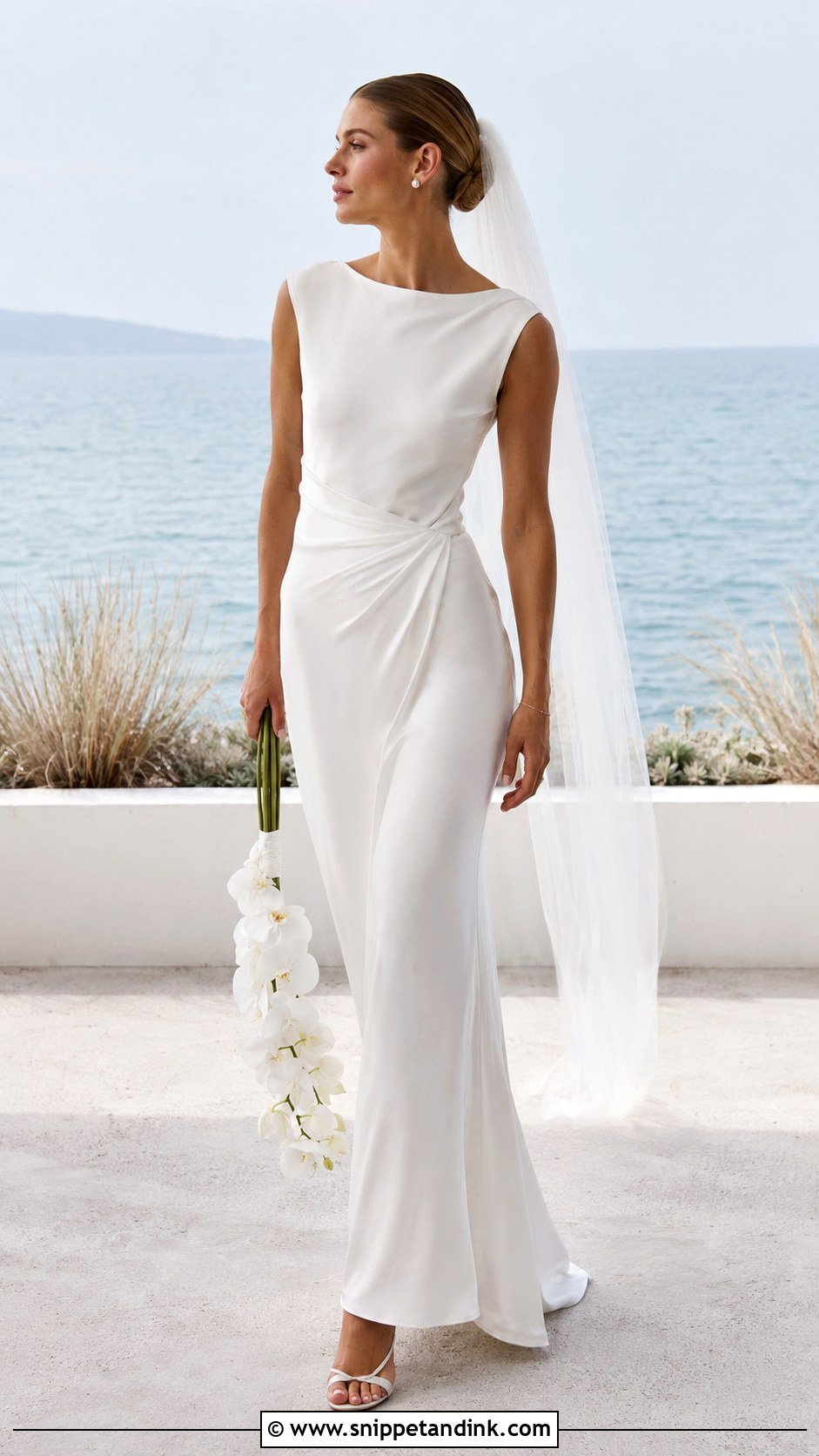 Katherine Tash Eva Gown With Minimal Accessories - Snippet and Ink - 20 Katherine Tash Bridal Ideas