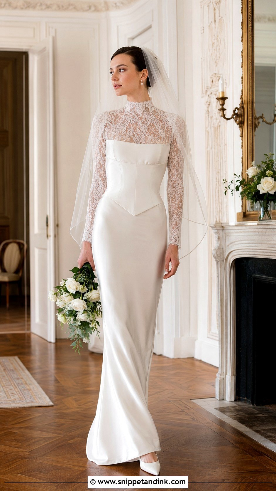 Katherine Tash Hart Gown With Lace Bodysuit - Snippet and Ink - 20 Katherine Tash Bridal Ideas