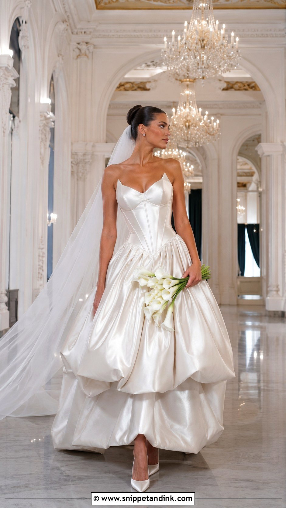 Katherine Tash Pearl Ball Gown With Minimal Jewelry - Snippet and Ink - 20 Katherine Tash Bridal Ideas