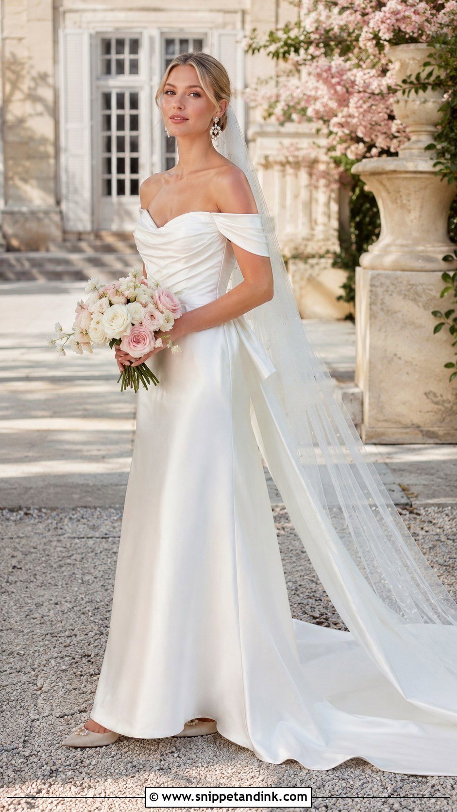 Katherine Tash Rose Gown With Off Shoulder Straps - Snippet and Ink - 20 Katherine Tash Bridal Ideas