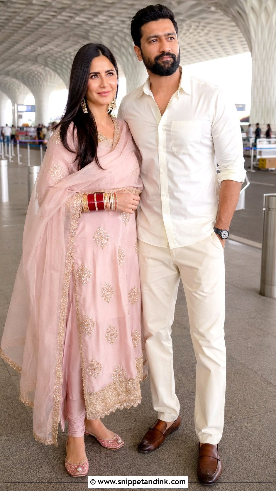 Katrina Kaif And Vicky Kaushal Newlywed Airport Look - Snippet and Ink - 20 Katrina Kaif Vicky Kaushal Wedding Looks