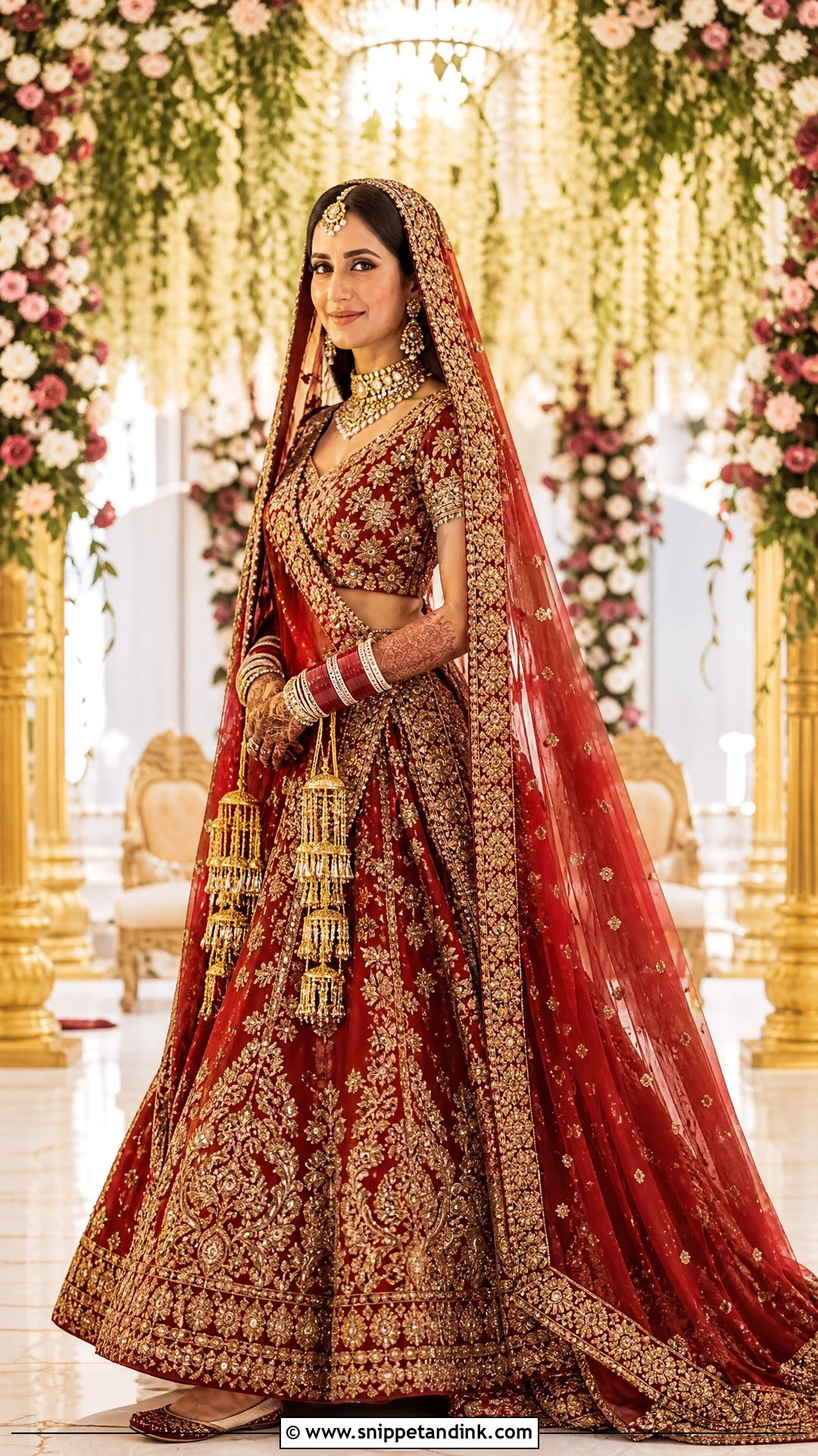 Katrina Kaif Red Wedding Lehenga - Snippet and Ink - 20 Bollywood Celebrity Wedding Outfit Ideas