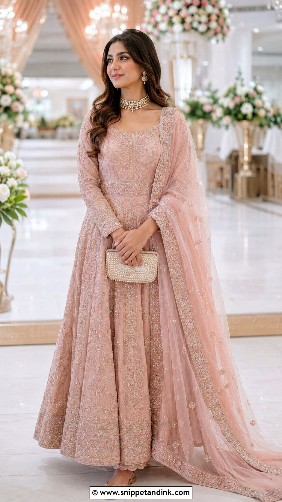 Katrina Pastel Anarkali Wedding Look - Snippet and Ink - 20 Katrina Wedding Look Ideas
