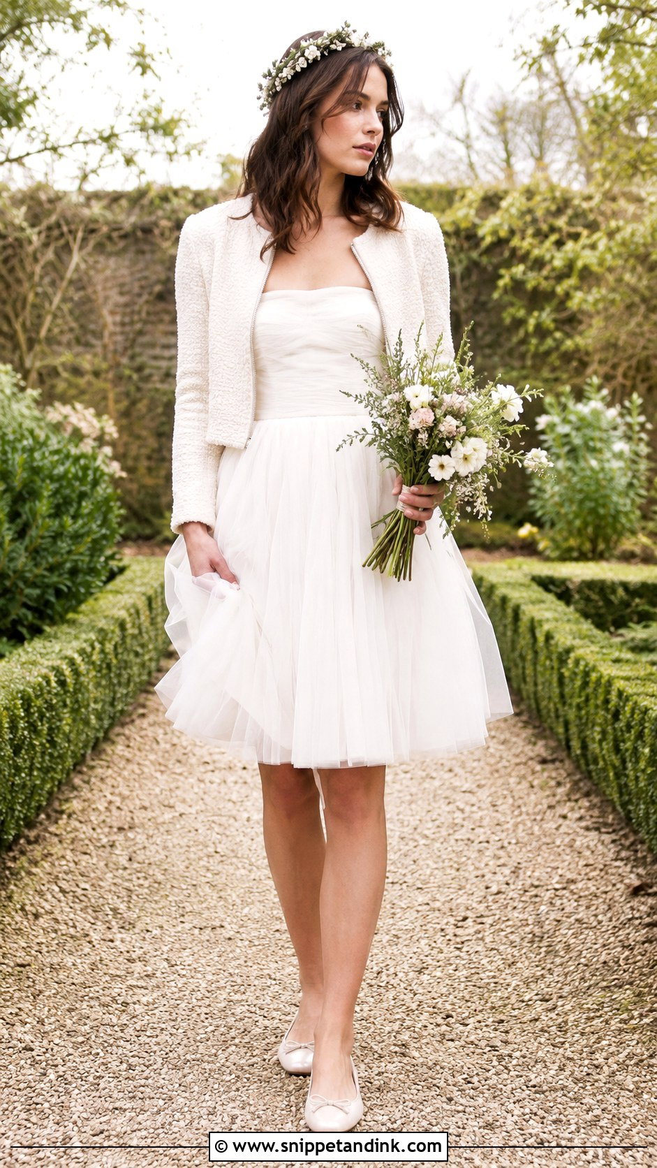 Keira Knightley Short Wedding Dress - Snippet and Ink - 20 Celebrity Wedding Dress Ideas