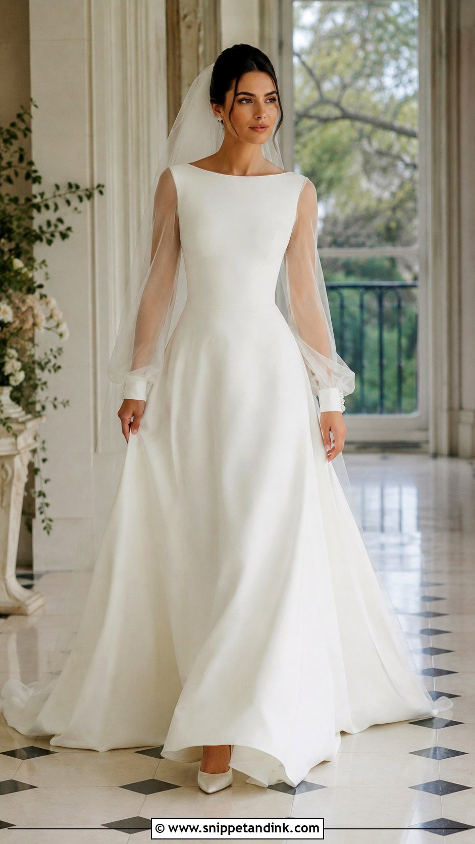 Kendall Jenner Sheer Sleeve Wedding Dress - Snippet and Ink - 20 Kendall Jenner Wedding Dress Ideas