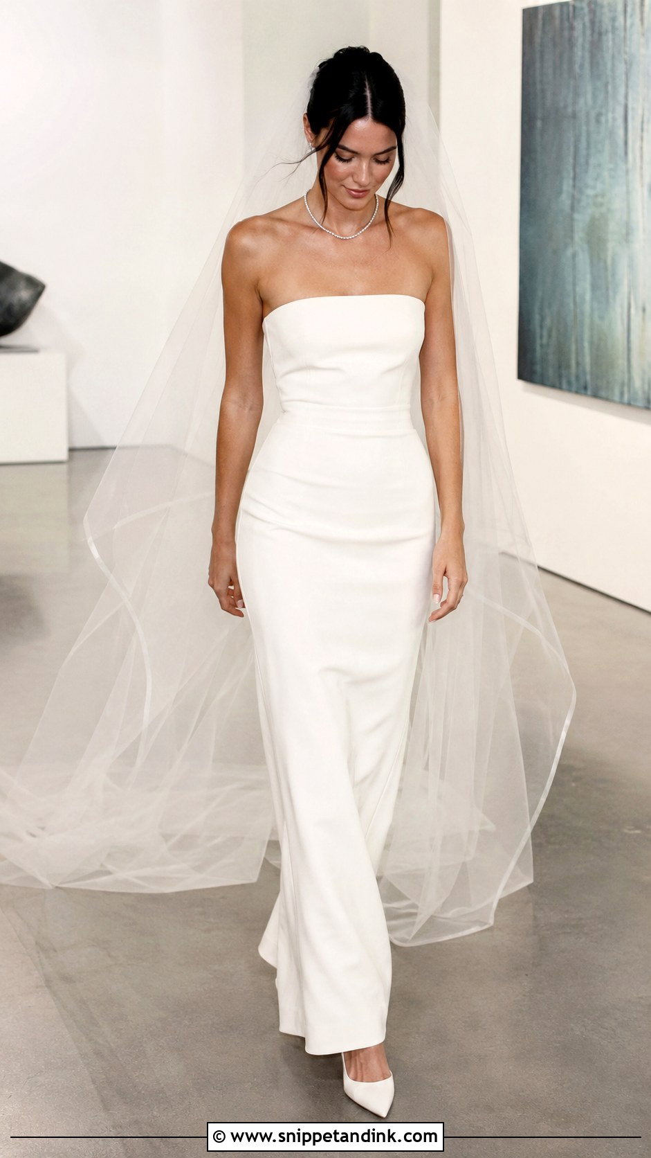 Kendall Jenner Strapless Column Wedding Dress - Snippet and Ink - 20 Kendall Jenner Wedding Dress Ideas