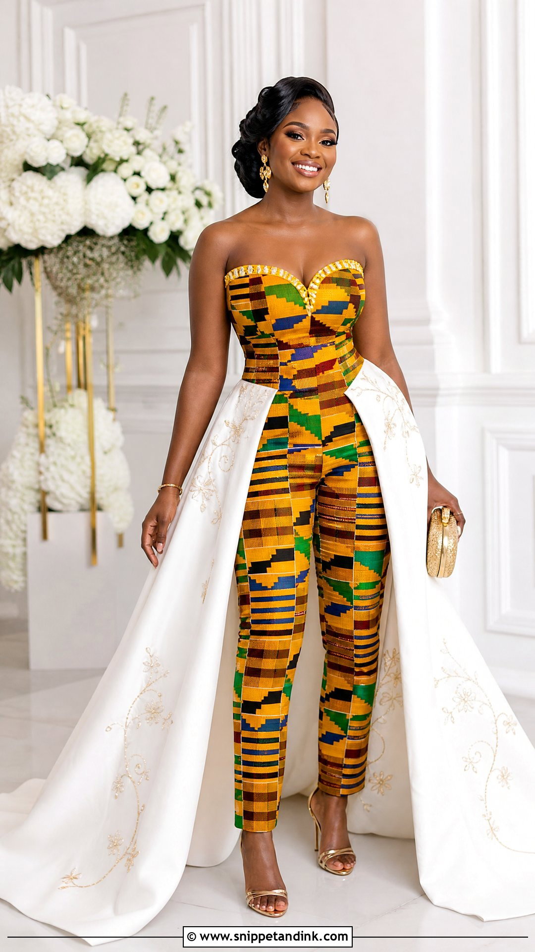 Kente Bridal Jumpsuit - Snippet and Ink - 25 Kente Wedding Dress Ideas
