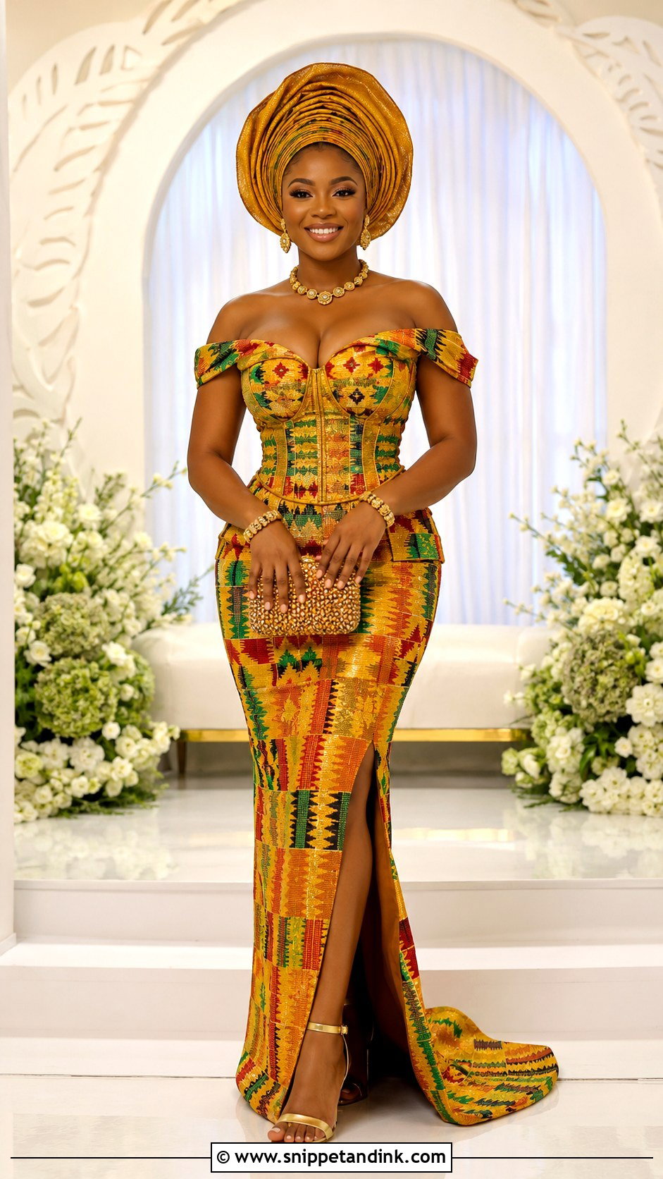 Kente Kaba And Slit Outfit - Snippet and Ink - 20 Kente Dress Ghana Traditional Weddings Ideas