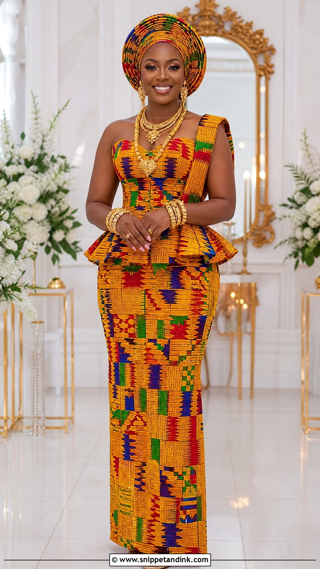 Kente Skirt And Blouse Wedding Dress - Snippet and Ink - 25 Kente Wedding Dress Ideas