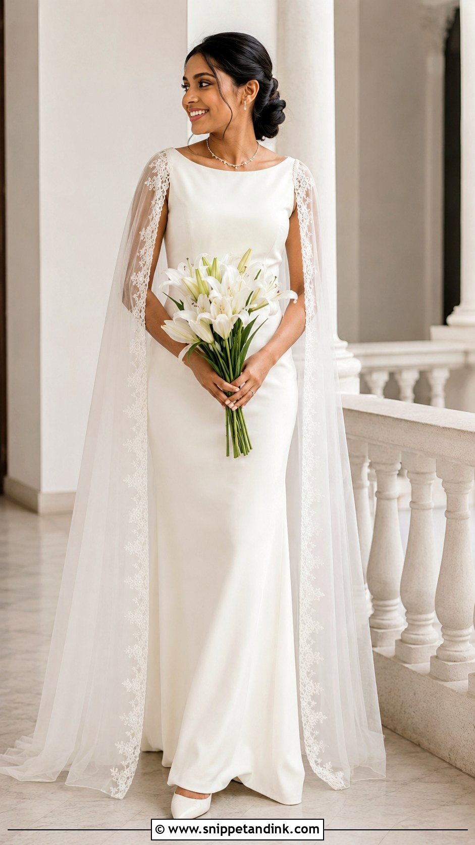 Kerala Christian Bride Cape Sleeve Gown - Snippet and Ink - 20 Kerala Christian Bride Gown Ideas