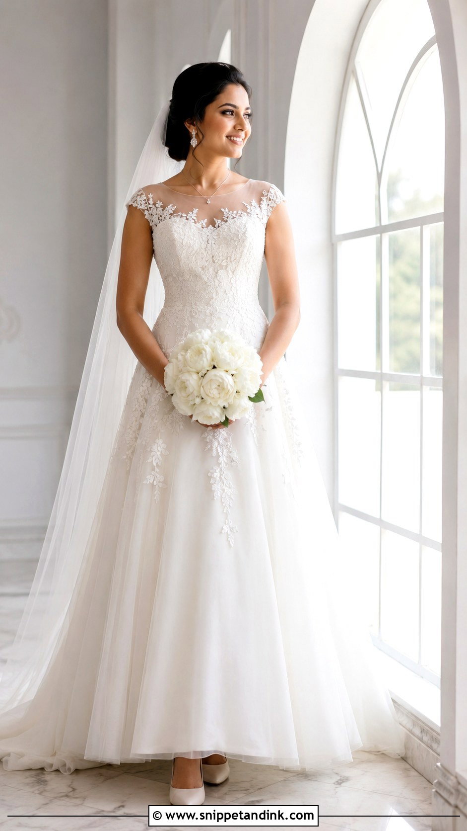 Kerala Christian Bride Illusion Neck Gown - Snippet and Ink - 20 Kerala Christian Bride Gown Ideas