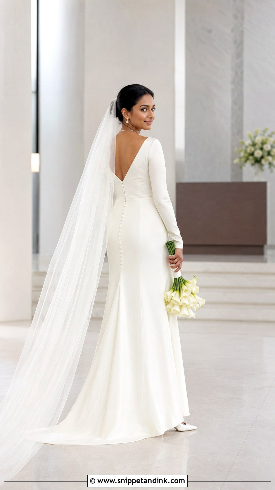 Kerala Christian Bride Minimal Crepe Gown - Snippet and Ink - 20 Kerala Christian Bride Gown Ideas