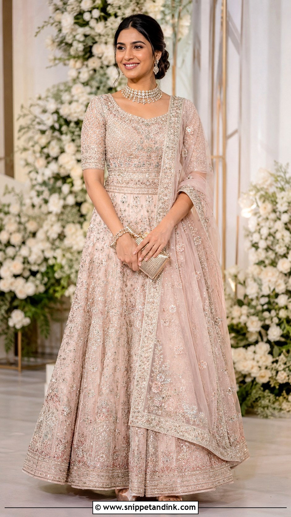 Kerala Pastel Lehenga Reception Outfit - Snippet and Ink - 20 Kerala Wedding Dress Ideas