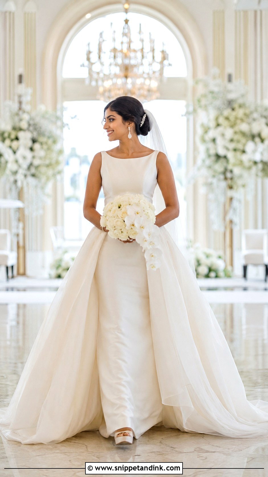 Kerala Wedding Detachable Overskirt Gown - Snippet and Ink - 20 Kerala Wedding Gown Ideas