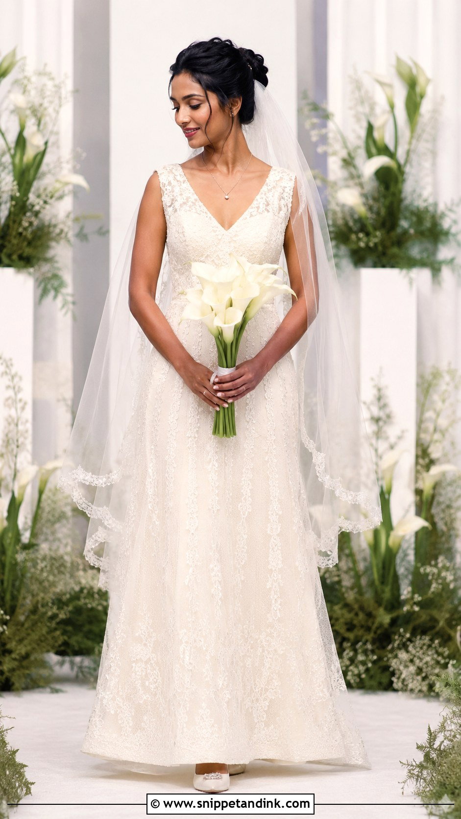 Kerala Wedding Petite A Line Gown - Snippet and Ink - 20 Kerala Wedding Gown Ideas