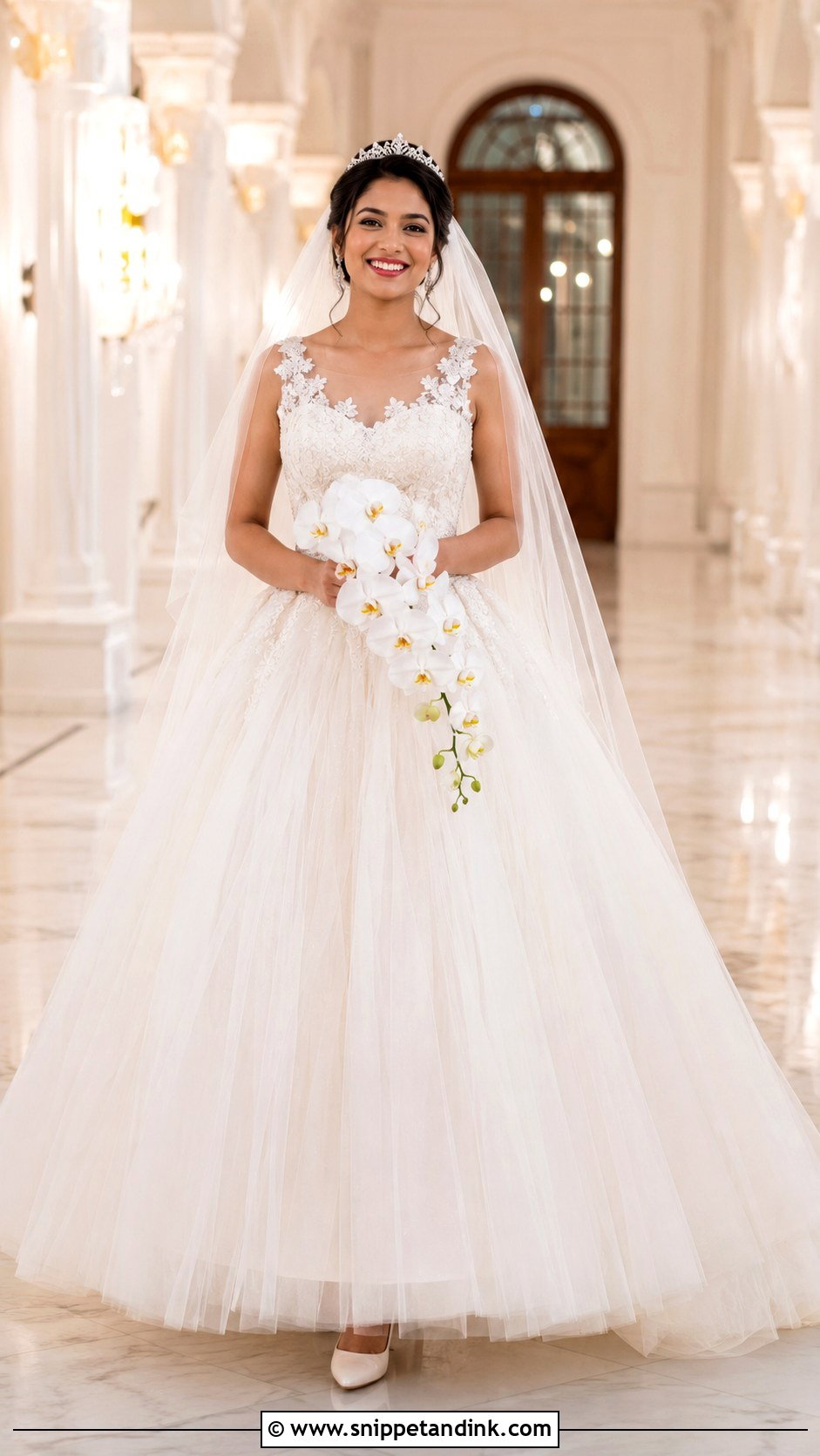 Kerala Wedding Princess Tulle Gown - Snippet and Ink - 20 Kerala Wedding Gown Ideas